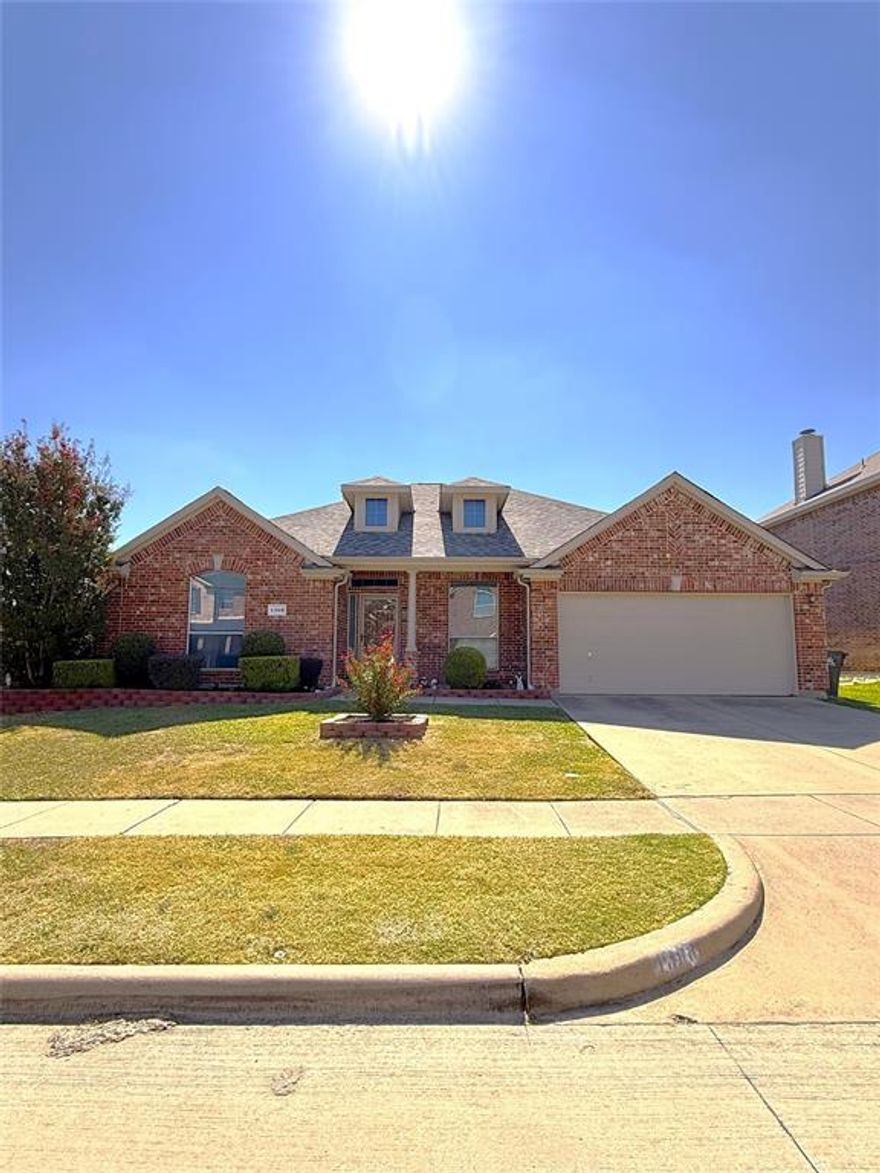Welcome to this move-in ready, cozy home, located in the highly desirable Mansfield school district with no HOA restrictions. As you pull up to the front of the house, notice the beautiful landscape and the front porch sitting area that greets you. Walk through the front door and you still see a welcoming foyer that leads directly into the inviting living room. To the right of the front door is the formal dining room with a distinct blue hue painting. To the left is a spacious room with French doors that can be an office, kids play room, another bedroom, or practically anything you desire. Don't forget the modern plantation shutters in the front windows. Further down the foyer, to the right, you will be greeted with the open layout kitchen that looks into the spacious living room and breakfast nook. Notice the gorgeous eat-in island for easy entertaining. The living room has a decorative fireplace and high ceiling. The secondary bedrooms are to the left of that and both bedrooms have good size walk-in closets and ceiling fans. The primary bedroom is split on the opposite side of the house, which features bay windows, a door to the backyard, dual sinks, an oversized walk in shower with sitting area, and a good size closet. Luxury vinyl planks throughout the house with upgraded tile in the bathrooms and no carpet anywhere. As you step in the backyard, you will see a screened-in porch, perfect for those morning coffee and evening tea, and plenty of room for the kids to roam around. This property is centrally located less than 10 mins from everything you need such as restaurants, grocery shops, the freeway, movie theater, and the new HEB. There are multiple parks and schools nearby. Come check this out today and don't miss it. We do not accept Section 8 vouchers.