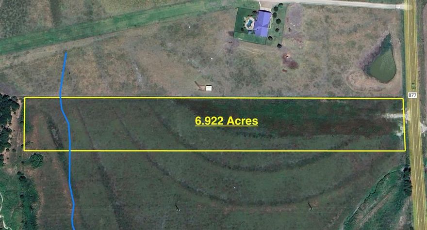 ± 6.9 acres just south of downtown Waxahachie. This property is outside the city limits, lightly deed restricted, and will convey with a water meter installed. Barndominiums to be allowed but no mobile homes. Located in Waxahachie ISD with attendance zones to be verified by the buyer.