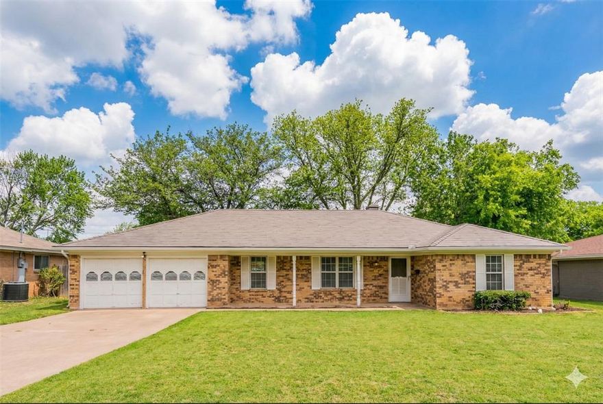 Beautifully updated home in the heart of Wedgewood, one of Fort Worth’s most convenient and established neighborhoods. Enjoy quick access to I-20 and Chisholm Trail Parkway, connecting you to shopping, dining, and downtown within minutes. This inviting home features an open floorplan with luxury vinyl plank flooring throughout the main living areas, complemented by designer light fixtures and a cozy wood-burning fireplace. The neutral paint palette provides a clean, modern backdrop for any décor.

The kitchen is the true show-stopper, showcasing crisp white shaker-style cabinets, a classic subway tile backsplash, granite countertops, and stainless-steel appliances including a refrigerator. Both bathrooms have been tastefully refreshed with new tile surrounds, frameless glass enclosures, updated vanities, and stylish plumbing fixtures. With two living areas and two dining spaces, this home offers plenty of room for entertaining or relaxing.

Outside, the expansive backyard is ideal for pets or play, complete with a storage shed and ample space for gatherings. Meticulously cared for and owner-managed, this property combines comfort, style, and convenience — a perfect place to call home in sought-after Wedgewood.