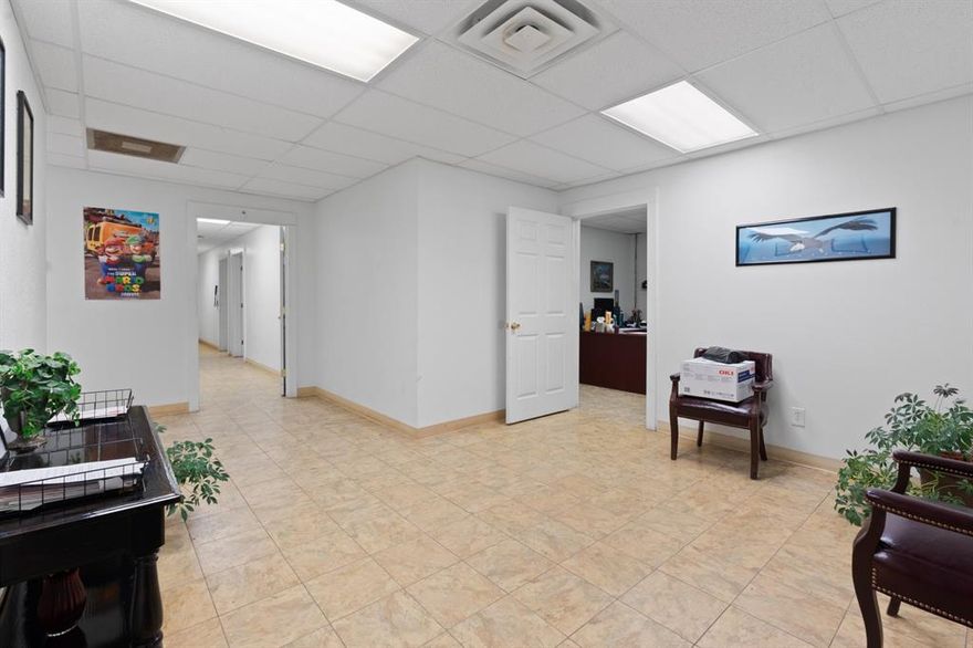 Versatile Commercial Property with Office, Warehouse, and Ample Storage
This expansive commercial property offers a total of 5,000 sq ft of combined office, industrial, and storage space, situated on a fully fenced 0.50-acre lot. Perfect for businesses in need of office space, warehouse capabilities, and substantial storage, this property is a rare find.
Office Space (2,500 sq ft):
7 private offices, providing plenty of space for your team.
Full kitchen, 2 half baths, and 1 full bath with a shower for added convenience.
A laundry room and a welcoming foyer area, ideal for clients or visitors.
Industrial-Warehouse Space (2,500 sq ft):
Two 10ft x 10ft roll-top doors, offering easy access for loading and unloading.
Spacious and flexible, perfect for a variety of industrial and storage needs.
Additional Storage (3,750 sq ft):
A large, floored storage area located on the second level, providing ample space for inventory, equipment, or additional materials.
Additional Storage Building (1,200 sq ft):
A secure, brick-built storage building, offering an extra layer of protection for your valuable items.
Additional Features:
4-car carport for convenient vehicle parking.
Security gate and security cameras, enhancing privacy and safety.
Fully fenced property ensuring a secure environment.
With its combination of office, industrial, and extensive storage space, this property is an ideal solution for businesses that require flexibility, security, and easy access. Schedule a viewing today and explore the possibilities for your business!