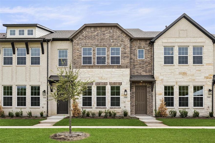 MLS# 20427459 - Built by Ashton Woods Homes - Ready Now! ~ North facing new home mins to SRT121, DNT, US-75, Legacy West in highly sought-after City of Allen in Allen ISD. Open floorplan townhome features Timeless Collection 10ft ceilings, 8ft doors. Kitchen upgrades Whirlpool stainless steel gas appliances, built in oven, microwave, dishwasher, gas cooktop, 42-inch cabinets, quartz solid surface countertops, undermount sink, pendant lighting, ceramic tile backsplash, LED disc lights, large pantry, Moen faucet, eat-in bar top island & upgraded flooring. Primary suite w. ceramic tile shower w. glass enclosure, ceramic tile flooring, 2 sinks, walk in closet, lighting package. Upgrades sprinkler system, Ring doorbell, smart home, ACME brick, dual pane windows, open metal stair railing, ceramic tile shower surrounds, Moen faucets, garage door opener, upgraded flooring, gameroom, landscaping package, gutters!