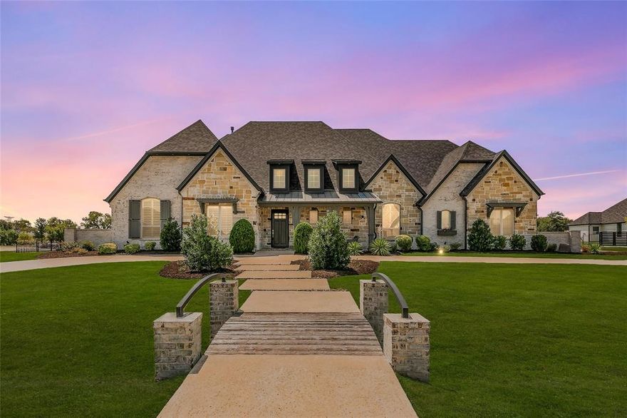 Luxury meets elegance in this impressive J Anthony Custom masterpiece. Situated on a well manicured 1.5 acre lot on a peaceful cul-de-sac in desirable Bristol Park, the expertly designed and richly-appointed spaces include large gathering areas, a bright, professional-grade kitchen, spectacular dining room with wet bar, spacious living room with built-ins and floor to ceiling sliding glass doors that open to an equally impressive outdoor living area.  The expansive backyard oasis includes a sparkling salt water pool with spa and waterfall feature, plus access to a full bathroom in the approx 1000 sqft detached garage with HVAC.  The primary suite is a true retreat with heated bathroom floors, a spacious shower with body sprays and so much more. You’ll also appreciate all the parking for your guests, tons of attic storage and 4 car attached garage with room for more storage and a basement with media room. Owner open-enrolled at Lovejoy ISD.  Schedule your private showing today!