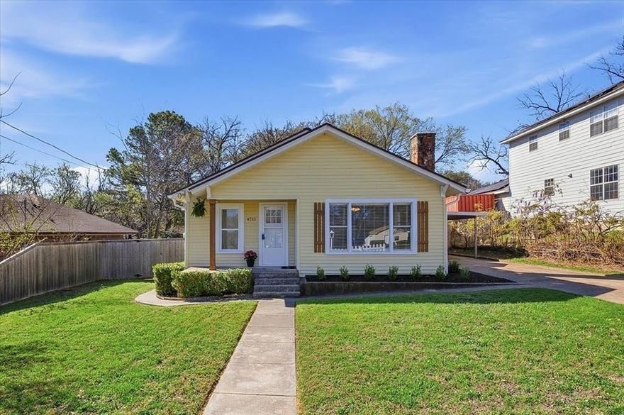 STUNNING 2BR-1BA Bungalow, completely updated and maintained with pride. Ideal for owners or investors alike, this property features a modern kitchen with granite counters, central HVAC, and beautiful architectural details throughout. The spacious 1,106 sq. ft. layout includes a wood-burning fireplace and large bedrooms. Outdoor living is a breeze on the oversized back deck among towering pecan trees. Includes detached garage and carport. Long-term rental history since 2015 with excellent tenant track record. Don’t miss this move-in ready beauty!