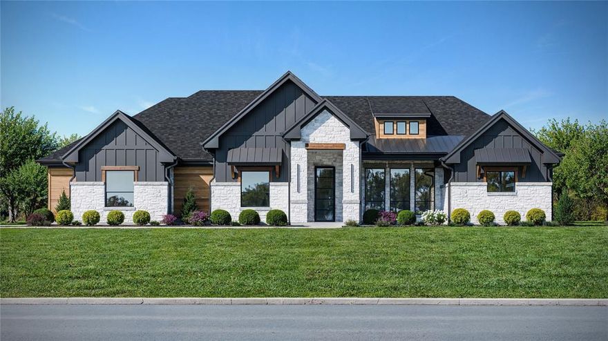 Located within the gated community of Stowe Vista in Grandview, Texas, this new construction home offers the perfect balance of privacy, space, and modern design. Set on a sprawling 2-acre lot, the setting feels peaceful and secluded, with deer frequently seen roaming through, creating a true country retreat.

This 4 bedroom, 2.5 bathroom home also includes a dedicated office, offering flexibility for working from home or creating a quiet, functional space. With 2,386 square feet, the layout is designed for both everyday comfort and easy entertaining, with a natural flow from room to room.

The exterior makes a statement with its bold combination of painted brick, dark accents, and warm wood details, giving the home a modern yet timeless curb appeal. Inside, the design continues with a clean and inviting feel, blending style and livability throughout.

Enjoy the security and serenity of a private gated community while still having room to spread out and take in the beauty of the surrounding landscape. If you are looking for a home that offers space, comfort, and a peaceful setting, this one checks all the boxes.