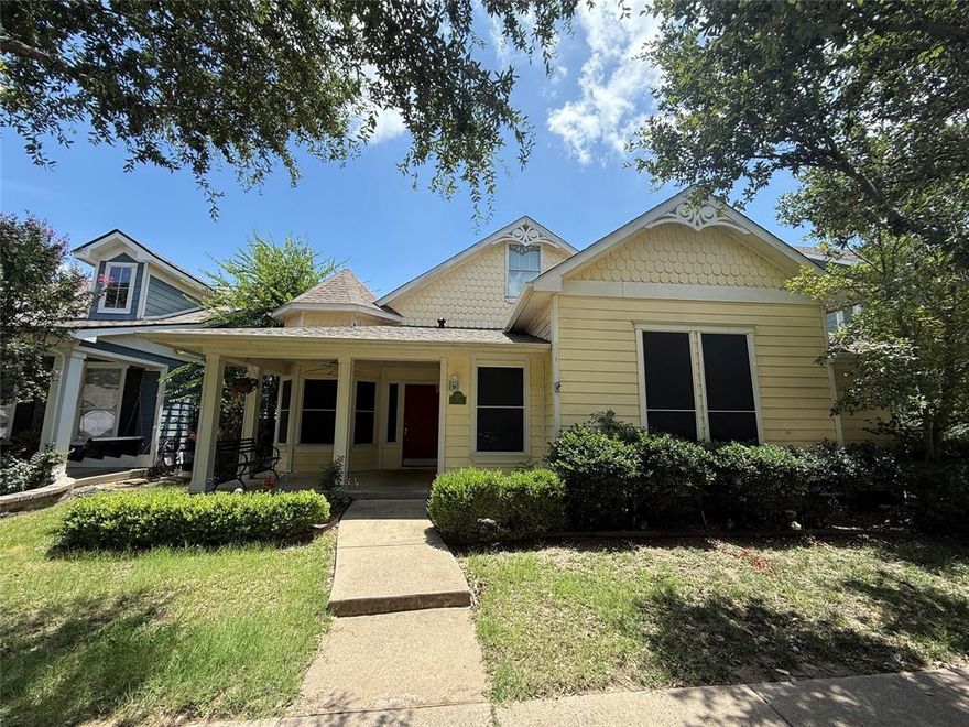 Beautiful one and hale story home in master planed resort style community of Providence Village. 3 bedrooms and 2 full bathrooms downstairs with a big game room upstairs. Wood look flooring and ceramic tiles throughout 1st floor, New carpeted in game room, Kitchen with granite countertops & modern light fixtures! Storage everywhere including linen in hall, utility extra closet, garage under stairs. Formal dining room. Open kitchen with breakfast area. Easy slide out drawers in kitchen lower cabinets. Fireplace in living room. Fresh paint, New microwave, Master closet with moveable ELFA shelving system, Fantastic covered porch and patio. Excellent HOA amenities include Water Park, Pools, Fitness Center, Club House, Lakes, Parks, Playgrounds, Trails, Courts of Basketball, Volleyball and Tennis...Schools in the community.