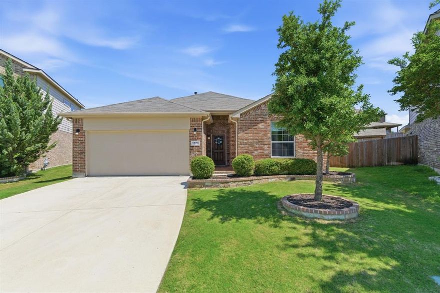 Welcome to this beautifully maintained, one-owner home tucked away in a quiet cul-de-sac in the highly desirable Sendera Ranch community. Offering 4 spacious bedrooms, 2 full bathrooms, and a thoughtfully designed open-concept layout, this home perfectly balances comfort, functionality, and style.
Step inside to discover fresh new carpet and a bright, inviting living space that seamlessly connects to the kitchen and dining areas—ideal for both everyday living and entertaining. The split-bedroom floor plan provides added privacy, with a generously sized primary suite separate from the secondary bedrooms. A dedicated dining room offers versatility for hosting gatherings, creating a home office, or additional living space to suit your needs. Step outside to enjoy the covered back patio overlooking the spacious backyard—an ideal setting for relaxing evenings, weekend barbecues, or simply unwinding while enjoying the privacy and open space. Conveniently located within walking distance to the middle school and zoned for highly rated Northwest ISD, this home offers both accessibility and top-tier education options. Sendera Ranch residents enjoy an exceptional lifestyle with access to multiple community pools, playgrounds, basketball courts, fishing ponds, scenic walking and biking trails, and a full calendar of community events. Pride of ownership shines throughout this well-cared-for home, making it truly move-in ready. With its prime location, functional layout, and fantastic neighborhood amenities, this is one you won’t want to miss!