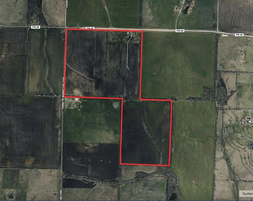 RES – Real Estate Services, LLC is proud to present this exceptional 162.9-acre property, offered in three tracts, located in South Central Fannin County. This prime property sits approximately two miles north of Bailey and three miles west of Gober, Texas, with convenient access to nearby communities.  The property features excellent road frontage on FM 68 (approximately 2,220 linear feet) and CR 3700 (approximately 1,970 linear feet), providing multiple access points and strong potential for future development or division.  Currently AG Exempt, the land benefits from Arledge Ridge Water Supply availability and falls within the Bonham Independent School District. The terrain is generally flat with a gentle slope, making it highly suitable for agricultural use, improved pasture, or a future homesite. Additional highlights include that the property has no floodplain, ensuring full usability of the acreage, and no pipelines or transmission lines, preserving open views and long-term land integrity. This property offers a rare opportunity to acquire a large, clean tract of land in a peaceful yet accessible area of Fannin County—perfect for ranching, investment, or rural residential development.