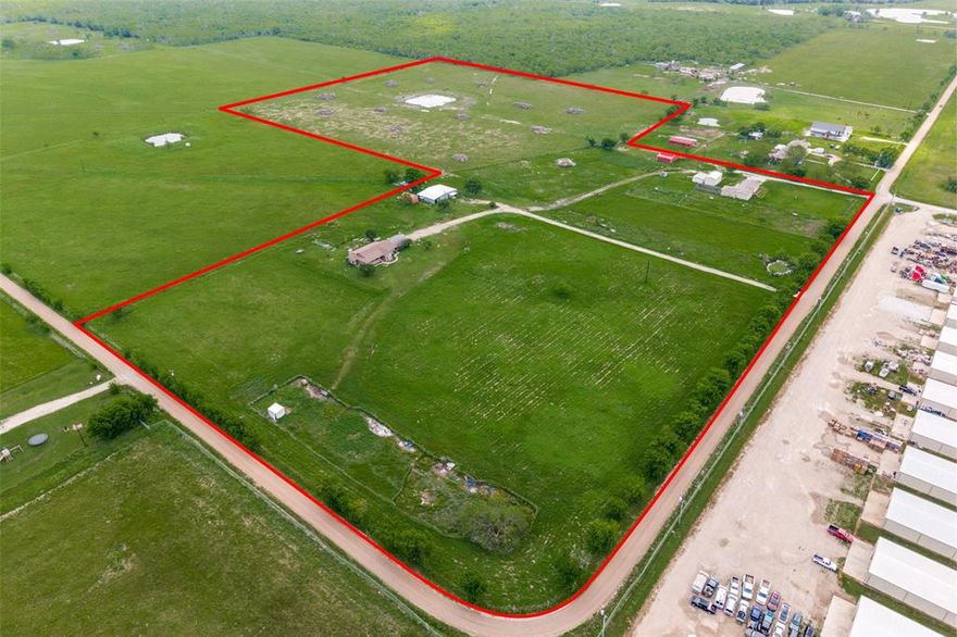 Prime opportunity to acquire approximately over 32.5 acres in rapidly growing Kaufman County, positioned just outside the city of Kaufman with convenient access to major thoroughfares leading to the Dallas-Fort Worth Metroplex. Located on County Road 147, this property offers excellent potential for future development, investment hold, or redevelopment. The site features an existing residence that can provide immediate rental income, office use, or interim occupancy while planning future improvements. It also features a barndominium that is approximately 60 by 40 with 2bedrooms, a bath, a living, and dining room with kitchen. With level to gently rolling terrain and ample road frontage, the property is well-suited for a variety of potential uses including residential development, ranchette subdivision, or commercial applications. Surrounded by ongoing growth and increasing demand for land outside the metro area, this tract presents a strategic opportunity for investors looking to capitalize on Kaufman County’s expansion. Utilities are available in the area, and the size and configuration of the acreage allows for flexibility in planning and execution. Whether you’re looking to develop, hold for appreciation, or create an income producing asset, this property offers versatility, location advantage, and long-term upside.