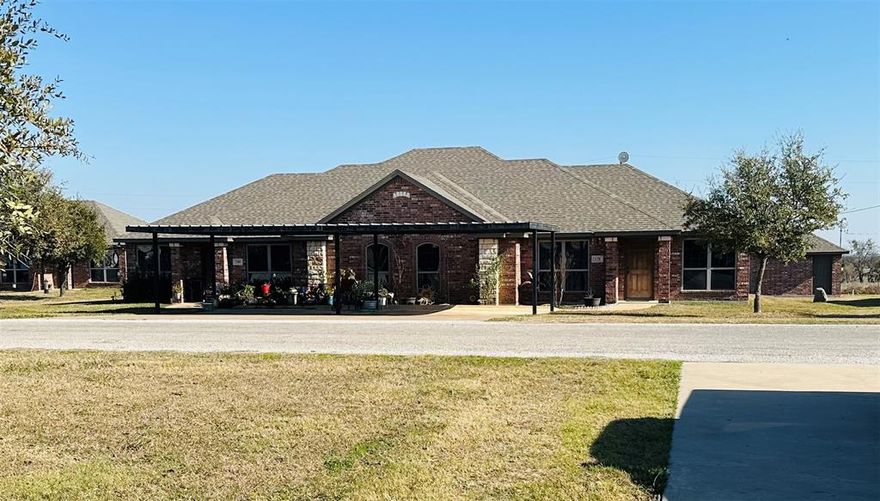 FULLY LEASED!  Excellent income potential.  Eight 3 bedroom, 2 bath units on well and septic in exceptional Peaster ISD