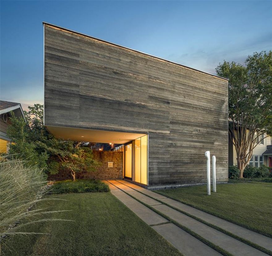 Stunning HP modern designed by architect, Russell Buchanan & feat as 1 of D Mag Most Beautiful Homes in 2016. Curated masterpiece situated on 50x247 lot steps away frm Katy Trl & Knox. Greeted by clean lined curb appeal w ext facade of Brazilian Ipe wood. Lrge steel front pivot door welcomes you into entry w soaring ceilings & Terrazo flrs. Natural light interior w bank of windows along N wall of home overlooking yard&pool. 1st flr boasts lrg living rm w FP & gallery wall, leading into dining rm w built-ins. Bulthaup ktchn ft Miele & SubZero appls & bfast bar, opening to fam rm. Retreat to primary ste w sitting area, FP, custom closet, dual sinks, & stm shower. 2nd flr ft 2 addl ensuite bdrm at rear of home, & addl bdrm & bonus rm w AC at front of home. Lighting designed by Steven Bryd w Lutron lighting. Electric shades, Geothml HVAC, com grade roof & 2 utility rms. Screened-in outdoor loggia overlooking pool &landscaping. Home complete w 4car gar&elevator. Dont miss this HP sensation!