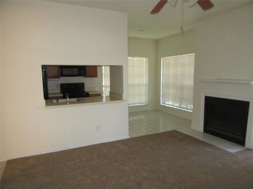 NICE FIRST FLOOR CONDO..  LIVING AREA WITH A FIREPLACE,  DINING AREA, GOOD CLOSETS,  WASHER AND DRYER....FRESH PAINT ..NICE CARPETS .......COVERED PARKING..................MUST HAVE TWO YEARS GOOD CURRENT RENTAL AND TWO YEARS EMPLOYMENT HISTORY AND 3 X RENT FOR INCOME.  ... MUST HAVE DEPOSIT READY TO PUT DOWN WHEN THEIR APP IS APPROVED. .  OUR APP FEE IS 50.00 PER PERSON OVER 18..  EMAIL AGENT IF YOU HAVE QUESTIONS..    THANK YOU