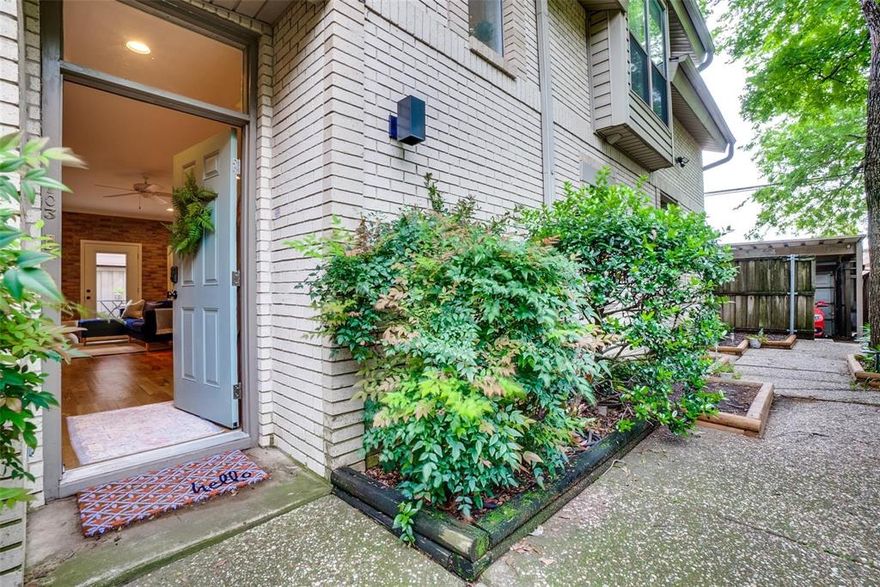 Lease this chic updated Oak Lawn condo.  Conveniently located within walking distance to Whole Foods and just a mile from the Uptown area and the Katy Trail is nearby. First level features convenient half bath, spacious kitchen, open living area, hardwoods, wood burning fireplace and dining space. Kitchen has stainless appliances, granite counters and a bar area with wine fridge, also includes a washer and dryer. Sizable outdoor private deck perfect for entertaining! Upstairs, both primary suite and guest suite, boast walk in-closets and upgraded ensuite bathrooms, ensuring privacy and convenience! Property includes one covered & one uncovered parking. With only 4 total units within the community, this is a fantastic living opportunity. Good credit and income are a must.