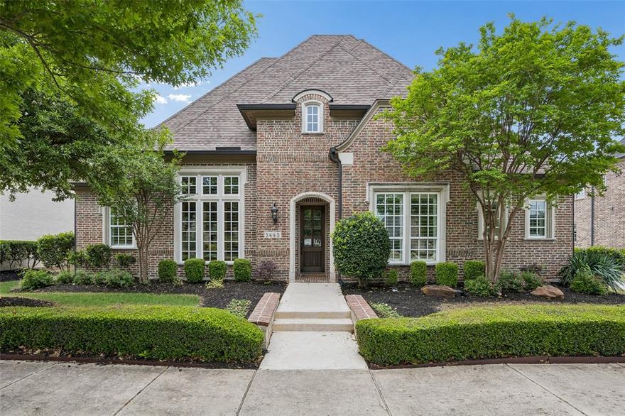 This north-facing home, in Frisco’s prestigious guard-gated community of Newman Village, is set on a secluded no-through street & offers a recently updated 1.5-story design with all 4 bedrooms on the main level, each with walk-in closet. A large private office sits at the entry. Down the arched hallway is the open-concept living area with chef-inspired kitchen features: quartz counters, gas cooktop, double ovens, oversized island, & decorative lighting. The 3 secondary bedrooms are located at the front, while the primary suite at the rear includes a sitting area overlooking the pool+spa, plus an ensuite bath with dual vanities, garden tub, and a large walk-in closet. Upstairs offers a game room, media room, and powder bath. The backyard with pool+spa, covered patio with fireplace, roll-down screens, & turf. The 3-car garage has epoxy floors. Residents enjoy resort-style amenities: a pool, tennis and pickleball courts, parks, trails, and a European-inspired plaza. This gorgeous home in the top-rated Frisco ISD schools, walking distance to Newman Elementary.  Ideally located near the DNT, PGA, & shopping, this is a rare opportunity in one of Frisco’s most coveted communities.