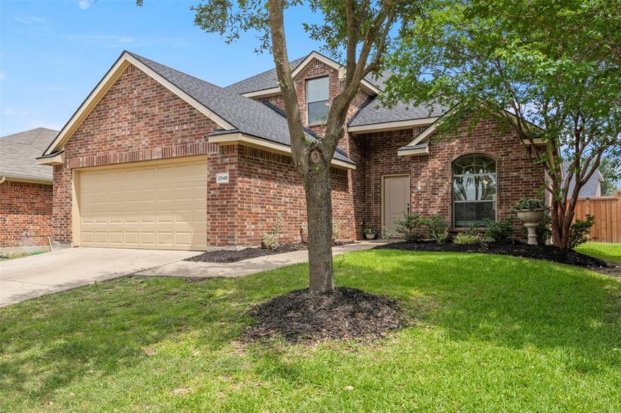 Beautifully updated two-story home in the amenity-rich Heartland community! The first floor offers a functional layout with the primary bedroom and ensuite bath, spacious living area, dining room, kitchen, powder bath, and utility room all conveniently located on the main level. The kitchen was refreshed in November 2024 with white cabinetry, quartz countertops, a new sink, and updated hardware. Additional interior updates include fresh paint, updated fans and light fixtures, plus luxury vinyl plank flooring installed on the first level in 2021.

Upstairs features three secondary bedrooms, a full bath, and a game room, providing great flexibility for family, guests, work, or play. Storage is a standout with two pull-down attic spaces and one walk-in attic space. The garage has also been improved with insulation and a 2024 mini split for added comfort and usability.

Enjoy the private backyard patio with a firepit, 2024 8x10 storage shed, and a cedar board-on-board fence installed in December 2022. Major updates include a roof replacement in August 2024. The 2021 Samsung refrigerator and storage shed are included.

Heartland offers over 400 acres of parks, picnic areas, walking and biking trails, and a 35-acre stocked lake with a fishing pier, winding trails, and pedestrian bridges. HOA dues include access to resort-style amenities such as three amenity centers, The Oasis clubhouse, fitness center, pools, spray parks, water slides, covered entertainment areas, baseball and soccer fields, common area maintenance, landscaping, and association management. A wonderful opportunity to enjoy updated living with outstanding community amenities!