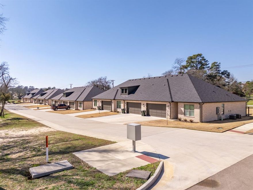 Phenomenal Investment Opportunity – High-Performing Multi-Family Property with Expansion Potential! This exceptional commercial property presents an incredible opportunity for investors seeking strong rental income with room for future development. Situated in the highly desirable Henshaw Creek Subdivision, one of Tyler’s newest residential development just off Old Jacksonville near Three Lakes Middle School, this property currently consists of three completed triplexes, one unfinished triplex, and two additional lots that can accommodate two more triplexes—allowing for a total of six triplexes upon full buildout. With 9 fully leased units, this investment already generates steady cash flow, with rents ranging from $1,850 to $2,195 per unit. The existing rental units include two 4-bedroom, 2-bath units, six 3-bedroom, 2-bath units, and four 2-bedroom, 2-bath units, all featuring modern layouts and desirable amenities. Beyond the property itself, residents enjoy immediate access to beautiful walking and biking trails, and scenic ponds—enhancing the appeal and long-term value of this investment. This property provides an excellent balance of immediate returns and long-term growth potential, making it a rare find in today’s market. Don’t miss this chance to secure a lucrative multi-family asset in one of Tyler’s most promising developments—schedule your showing today!