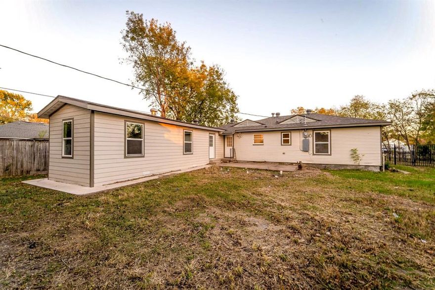 READY TO GO! Huge Opportunity Duplex Set-up ideal Generational living or Roommates. Seller leased 1 side for $1,500 & 1 side of $1,800 on year lease! Tax savings around $4,600 a year!This corner lot w. Alley access on over a quarter-acre offering 2 Private Entrances, 2 Kitchens, 2 Separate backyards, 2 Separate Full Bathroom, 2 Primary Rooms, & 2 Separate Driveways to fit around 8 Vehicles. 1 Large Flexible Structure to be 3rd rental-hobby shop-extra storage on concrete slab! Flexible ownership—whether you move in or lease it out, the rental market shows strong backing. New Large Windows throughout, Newly Reinforcement Foundation w.New Foundation for addition, Completely New Electrical system, New pipes in existing structure, New plumbing in addition, New Roof overlay, Newer Water heater, New Iron Tall fencing, Recently poured Driveway & sidewalk installation, New Paint, New Drywall, New can lighting, 2inch hardwood floor is the original vintage wood, NO Carpet. You can operate 30+ day mid-term furnished rental. Walk to Library, Grocery stores, Post Office, Convenience store, Local restaurants, Parks! Mature older neighborhood: bigger lots, mature trees, established streets. Transit Center (DART Rail & Bus Hub) — less than 10 minutes away, providing direct rail service to Downtown Dallas and convenient bus routes throughout Southeast Dallas. Quick access to I-635 (LBJ Freeway), I-20, and US-175 connects residents to major employment centers in 15–25 minutes.