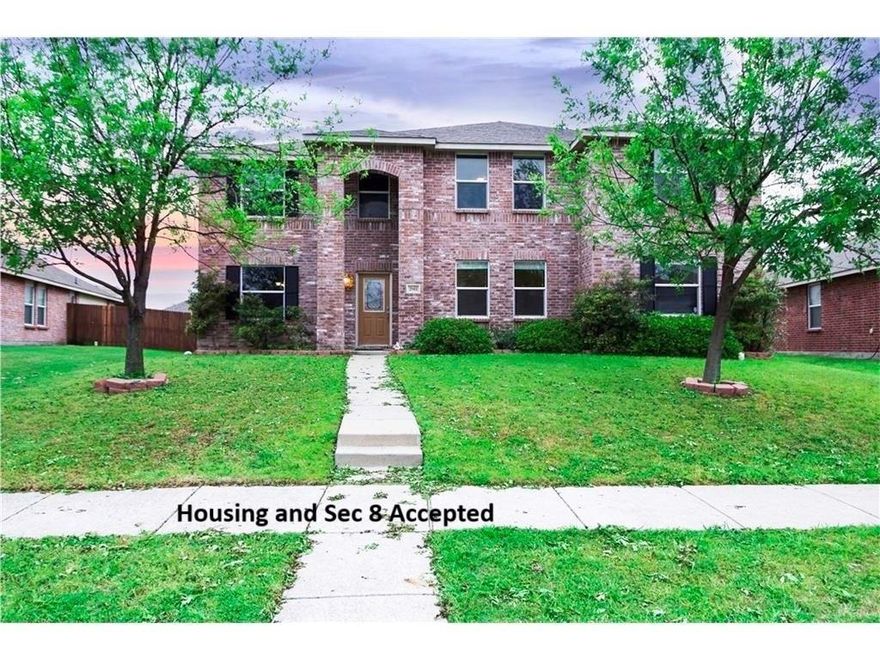 Housing vouchers or Section 8 Accepted 
Beautiful 5 bedroom 3 full bath clean home. Move in ready. Formal Living and Dining. Fire place in Family room. Good size kitchen with Black appliances, breakfast area. There is a bed room with full bathroom downstairs. 4 full bedrooms, 2 bath and game room upstairs. Plenty of space to fill and call it home. There is a shed in backyard and rear entry driveway. Home is available for lease from April 7th, 2024. Pets are welcome and considered case by case ($600 Refundable per pet). HOA is paid by owners. Need to bring Washer-Dryer-Refrigerator. No housing vouchers. Mention your broker name and number in online application if applicable. Qualifying criteria Deposit determined by Credit Score. $65 per adult application fee.