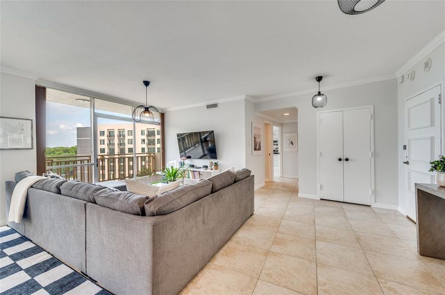 Welcome to this stunning condo in the iconic Preston Tower, offering an unbeatable location with convenient access to premier shopping, dining, and the Dallas North Tollway.

This is a fantastic opportunity to own at an exceptional value. The home features bright, sun-filled rooms throughout, along with generously sized living and dining areas perfect for both relaxing and entertaining.

Residents enjoy the convenience of on-site businesses, including a coffee shop, a charming cocktail bar with a food menu, and barber and beauty services—all just steps from your door.

The building offers an impressive range of amenities: 24-hour concierge service, a swimming pool, fitness center, tennis court, courtyard lounge with a fire pit, community club room, and a designated garage parking space.

The refrigerator is included in the sale, and furnishings are negotiable, making this an easy and flexible move-in opportunity.
