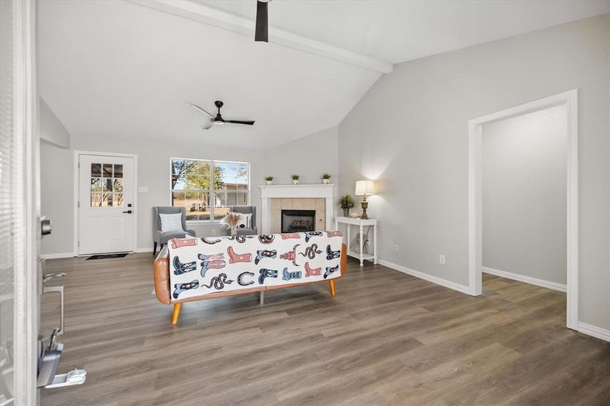 Welcome to 1301 County Road 705, a stunning, move-in-ready home nestled on 1 peaceful acre in Joshua, Texas. This remodeled 3 bedroom, 2 bath residence offers 1,756 square feet of modern comfort and country charm. Step inside to discover a bright, open layout with all new finishes throughout. Fresh paint, new flooring, doors, hardware, ceiling fans, and stylish light fixtures. The kitchen shines with brand-new countertops, a classic subway tile backsplash, new appliances, and updated cabinetry. Both bathrooms feature new vanities and contemporary fixtures, creating a clean and inviting feel in every space. Outside, you’ll love the updates just as much, including fresh exterior paint, a new concrete slab with an extended awning, and a durable metal roof. The property also includes an impressive 30x40 workshop, complete with two large bay doors and full electric service, perfect for projects, RV parking, storage, or hobbies. The split bedroom design provides privacy for the primary suite, while the open concept living and dining areas make this home perfect for family gatherings or entertaining friends. Enjoy quiet country living just minutes from town with plenty of room to spread out, work, and play.