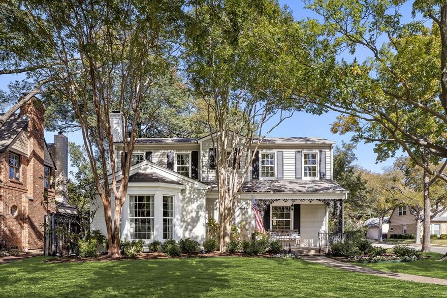 Welcome home to your charming two story traditional in desirable Mockingbird Elementary! Situated on a corner lot on a beautiful block. This is not one to miss! Four beds, one downstairs could serve as a study with ensuite bath. 2773 total sqft. Greeted by light filled formal living, open floorplan leads you to full size dining room & eat in kitchen complete with stainless steel appliances. Attached family room overlooking turfed backyard, with large deck perfect for entertaining & outdoor dining. Fabulous primary suite with oversized shower, dual vanities & walk-in closet. The most darling secondary bedrooms share updated full hall bath. Home features beautiful hardwood floors. Attached garage with side entry. A short distance from neighborhood restaurants & attractions.