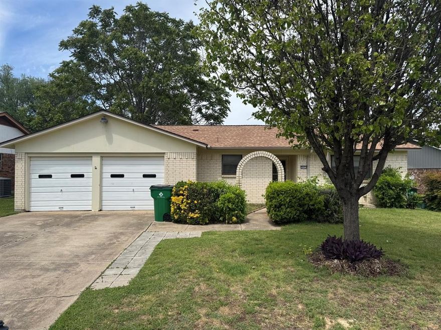 Single story 3 bedroom, 2 bath home with 2 car garage. Big backyard with two small detached storage buildings. Good location that offers quick access to multiple highways including HWY 820 & 377.  Buyer to verify all the information contained herein. SOLD AS-IS.