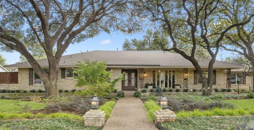 Tucked away on a quiet street in sought after Schreiber Manor, this lushly landscaped & meticulously maintained  home offers timeless style, &  a floorplan designed for entertaining. Just minutes from some of Dallas' finest private schools. It is the perfect blend of comfort and sophistication. The flexible 4th bedroom- just off the kitchen- works beautifully as a home office or a guest suite with its ensuite bath. The backyard is a paradise: a sparling pool with a hot tub and water feature, a shaded patio and arbor, and a built-in Blaze grill surrounded by mature trees and lush foliage a remarkably beautiful space. The kitchen, fully remodeled in 2023, is a chef's dream with quartz countertops, designer tile backsplash, and top-of-the-line Thermador appliances  including double ovens, induction cooktop, refrigerator, and custom walk-in pantry with spice rack and coffee station. Built on a pier & beam foundation, this home features a Class 4 hail-resistant roof (2022), a renovated pool & coping (2018) and thoughtful extras like a mosquito- mist system for year round outdoor enjoyment. Additional highlights include an oversized garage with parking pad, storage and potting sheds, a raised garden with dedicated sprinkler system, and even a greenhouse - perfect for those who love to garden & entertain