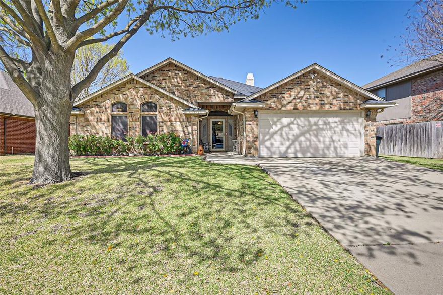 Unlock the door to your new home nestled in the quiet desirable Walnut Creek Valley Addition in the heart of Mansfield! This 3 bed, 2 bath plus study is a one family owned home that has been beautifully maintained and cared for. Features include wood look floors throughout, spacious split bedrooms, large study off the main entry, enormous living room with wood burning fireplace, new roof and fence, full gutters and water sprinklers. Relax on the extended covered patio overlooking a nice large serene backyard! Located in the highly sought after Mansfield ISD just steps away from the Walnut Creek Country Club. This home is ready for you to make it your own!