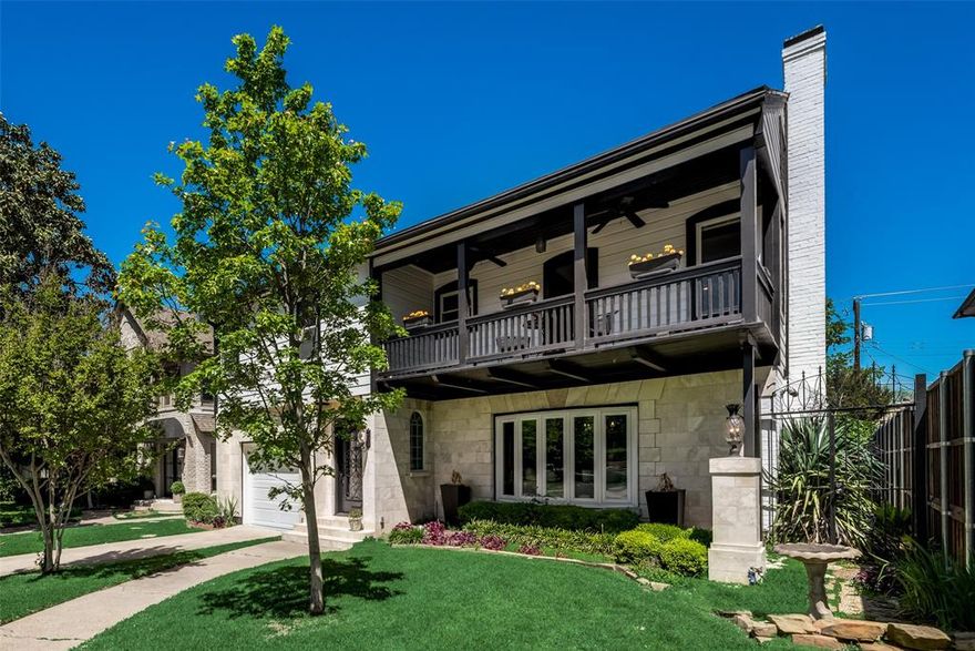 Located in the historic Perry Heights neighborhood in the heart of the Oak Lawn area of Dallas, this home offers timeless character, exceptional walkability, and a premier location. Perry Heights is known for its collection of historic homes, tree-lined streets, and beautifully manicured lawns, creating one of Dallas’ most desirable neighborhoods.
Perry Heights is as convenient as it is beautiful, with easily walkable to some of Oak Lawn’s most popular destinations, including Whole Foods Market, Bob’s Steak & Chop House, Gloria’s Latin Cuisine, Uncle Julio’s, CVS Pharmacy, Kroger, vibrant Oak Lawn nightlife, and Craddock Park at the end of the street, featuring tennis courts & walking path.
Situated on Rawlins Street, the premier street in Perry Heights and part of a City of Dallas designated conservation district, the home is surrounded by multi-million-dollar properties and historic charm.
Inside, the home features a spacious chef’s kitchen that opens to a bright living area with fireplace and a large dining room perfect for gatherings. A second sunny living space serves as an ideal breakfast area or casual lounge. The main level also includes a private guest bedroom with ensuite bath, ideal for visitors or a mother-in-law suite, along with a large utility room and a separate sunroom that works beautifully as a plant room, studio, home office, or home gym.
Upstairs, you’ll find two additional bedrooms and a generous flex room that can function as a primary suite or second living area, complete with a large covered outdoor balcony. One bedroom includes a walk-in closet and attached bath. The home also features an attached one-car garage large enough for an SUV.
The outdoor spaces are designed for relaxing and entertaining, with a large patio just off the living area, a small pool with water feature, grassy yard space, wood privacy fencing, and a separate storage room. The property also offers the option to add a rear-entry garage from the alley, if desired.