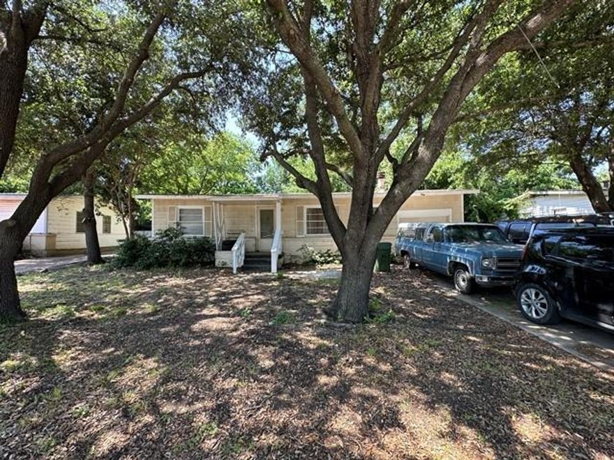Check out this cozy 936 sq ft single-family, ranch-style home! Nestled among mature trees and established landscape, this home has 2 Bedrooms and 1 Bathroom, Central AC, and a 2-car attached garage. Close to UTA! Call now for more information!