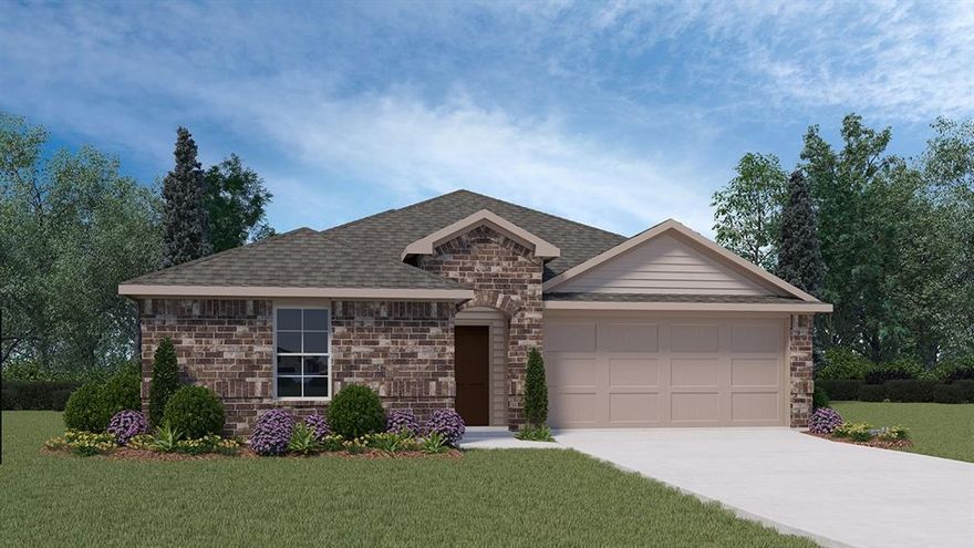 New Construction by DR Horton. This beautiful 1 story home offers 4 Bedrooms, 2 Bathrooms, 2 Car Garage, and Covered Patio. Kitchen includes island and spacious corner pantry.  Energy efficient, and smart home features included. Call today to schedule an appointment.