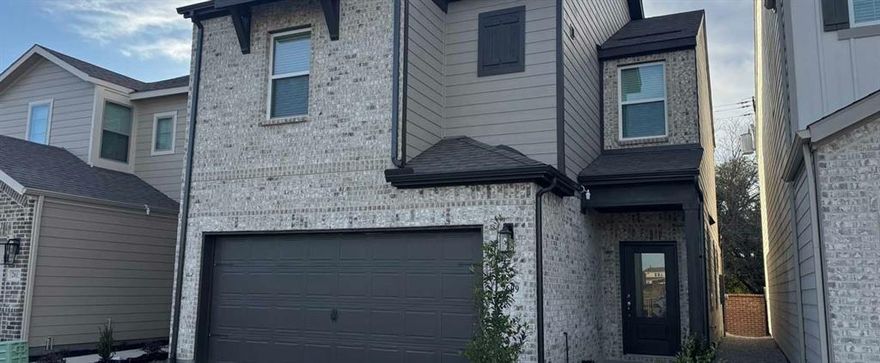 MLS# 21157852 - Built by Ashton Woods Homes - Ready Now! ~ Welcome to this elegant, brand-new two-story home located just six miles from the heart of downtown Dallas. With over 1,950 square feet of thoughtfully designed living space this home is designed with the Coastal Collection, featuring soft whites and comforting blues. Discover a bright and open first floor layout, ideal for entertaining and everyday life. The expansive living, kitchen, and dining areas flow seamlessly together, creating a warm and inviting atmosphere. The chef-inspired kitchen is the centerpiece, boasting a large eat-in island perfect for casual dining, meal prep, or gathering with friends. Additional features include a walk-in pantry for ample storage and sleek, modern finishes that elevate the space. Upstairs, a versatile loft area serves as a flexible space—ideal for a home office or playroom—and separates the luxurious primary suite from the two generously sized secondary bedrooms and a full bathroom. The primary retreat includes a spacious bedroom, an elegant ensuite bathroom with dual vanities, a walk-in shower, and an oversized walk-in closet designed to keep everything organized. This home comes fully equipped with an array of modern upgrades and energy-saving features, including a complete landscaping package, a built-in sprinkler system, dual-pane energy-efficient windows, and an energy-efficient HVAC system, all designed to reduce utility costs and increase year-round comfort.