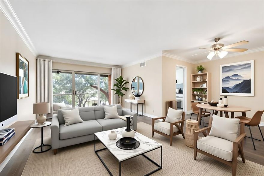 Experience easy, carefree living just minutes from Six Flags, AT&T Stadium, and the vibrant Entertainment District! This charming 1-bedroom, 1-bath condo offers 752 sq ft of thoughtfully designed space, featuring a first-floor owner’s suite with two closets—including a spacious walk-in. Upstairs, discover a bright kitchen and 19 x 13 living area that flows seamlessly onto a private balcony, perfect for enjoying peaceful views of the adjacent walking park. With HOA dues covering the pool, landscaping, water, trash, pest control, roof, and foundation, you’ll have more time to unwind and less to worry about—making this condo the ideal blend of comfort and convenience.