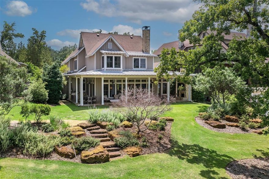 Rare opportunity to own a home perfectly positioned home on Founders Row in the sought after Long Cove Community.  This beautiful 5 bedroom 5.2 bath lakefront home was designed for both family comfort and entertaining friends, the first floor features a serene primary suite with spa like ensuite bath and private access to the patio, a private guest suite, spacious living and dining area filled with natural light and the kitchen well equipped with a large island, a walk-in pantry, and plenty of cabinet space. Upstairs, you’ll find three additional guest suites and a generous game room, offering plenty of space for hosting and relaxation. One of the greatest highlights of this home is the covered wrap around back porch, complete with a wood burning fireplace and built-in grill, where long, unobstructed open water views take center stage. Whether it’s morning coffee or sunset evenings, this outdoor space is designed to fully embrace the beauty of lakefront living.  Home comes fully furnished.
Enjoy all that being a homeowner at Long Cove has to offer, including tennis, pickleball, basketball, hiking and biking trails, two community pools and a treehouse with a ropes course. And even more exciting news, Long Cove has also started construction on the Old Mine Golf Club, designed by Beau Welling.  This will be an 18 hole golf course with a club house.  Expected completion in 2027. 
Don't wait, start making memories now!