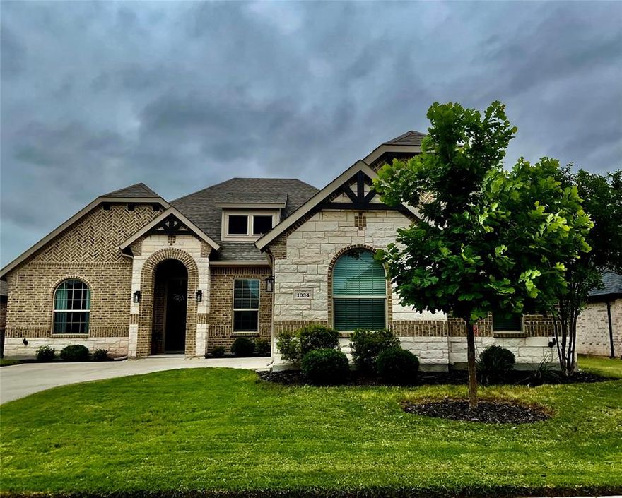 Welcome to this beautiful home in Harbor Lakes Subdivision, a golf course community in Granbury. This lovely, well maintained residence features a split floor plan and spacious living areas. The large foyer with a boxed ceiling is impressive upon entering. A study with French doors is large enough to accommodate office use. The large master suite has a HUGE master closet and a large bath with a garden tub and walk-in shower. The family room kitchen is light and bright with a wall of windows. A floor to ceiling stone fireplace adds a cozy feel to the spacious room. The dining room is large enough for a 7’ dining table, 6 chairs and a buffet. With its convenient location, you'll enjoy easy access to local amenities and attractions. The neighbors are friendly and the area is quiet and peaceful. Don't miss the opportunity to make this your new home!