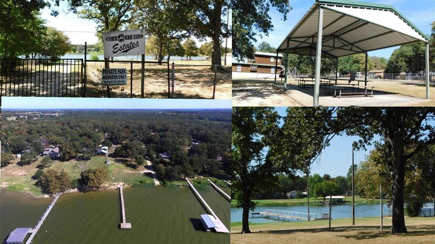 Ideal land for the tiny lake house cabin you have been waiting to build. Deed restrictions for this subdivision only require a 550 sqft build out! Cherokee cove is everything you would expect for a lake living community featuring two park areas with fishing pier, playgrounds and pavillion for parties. best part is it is voluntary HOA at only $50 a year! This is a rare find for a corner lot property in a paved road waterfront community, swing by and see for yourself you will not be disappointed