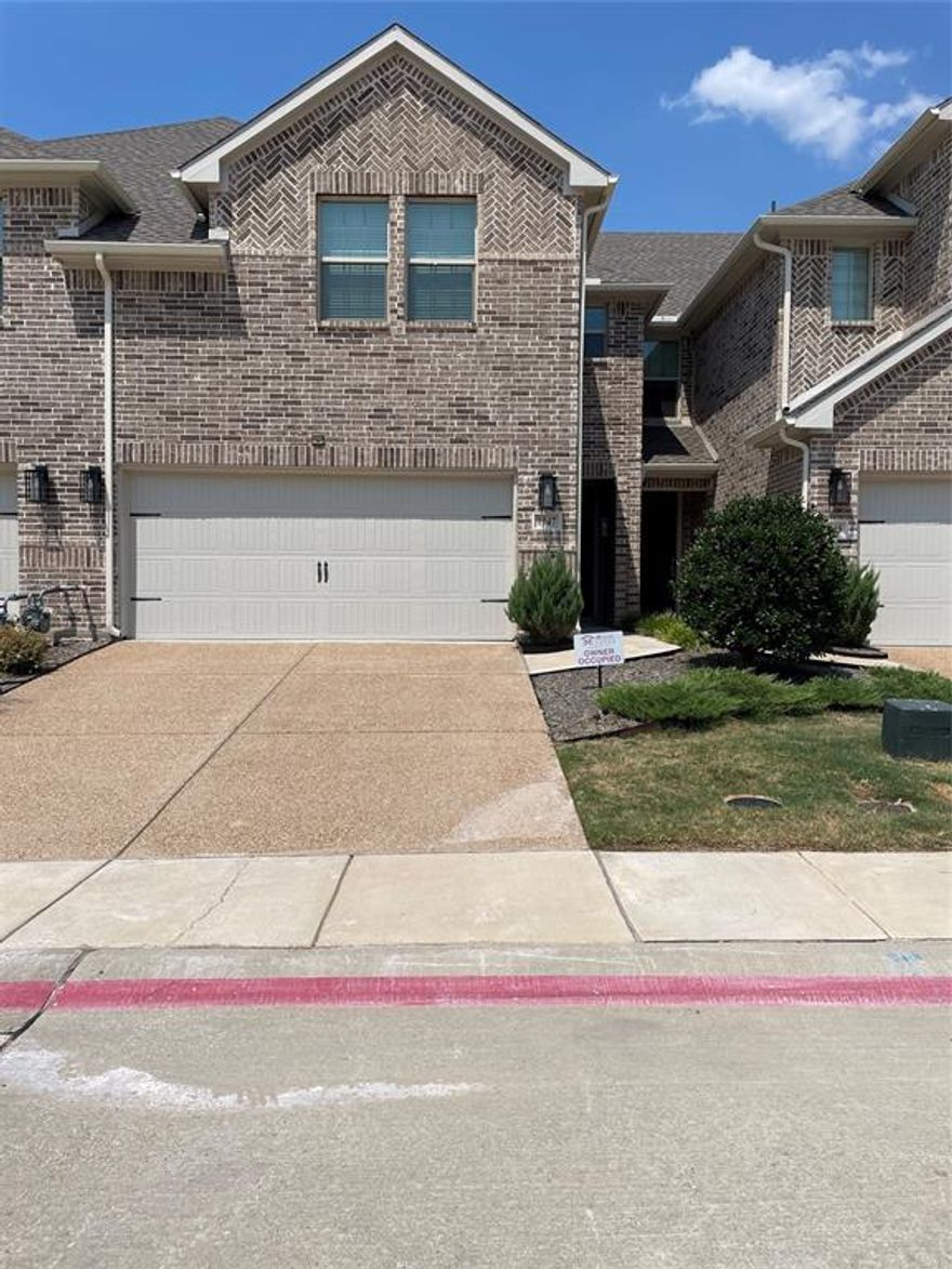 This beautiful two-story townhome is located in a premier Allen location with Allen ISD and attached garage. Available
 for immediate move in. 2022 build with spacious kitchen including stainless steel appliances, updated counters, gas
 range, refrigerator, spacious pantry and cabinets with lots of storage. Bonus area living space second level for
 game room or office area. Primary suite and two bedrooms upstairs as well as laundry room with full size
 washer and dryer. Secondary bedroom with ensuite bath on main floor. One small pet allowed on a case-by-case basis with a $500 non-refundable pet fee.