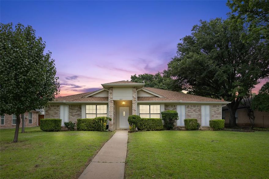 This Plano 3-bedroom, 2-bath home offers many great features and recent updates. It has solid-surface floors and granite countertops in the kitchen and bathrooms. The bathrooms have been updated, and the vaulted ceilings add a spacious feel. The split floorplan includes a cozy fireplace in the main living area. The second bedroom can be used as a home office or study. The fenced backyard is perfect for relaxing weekends, with a large patio ready for outdoor furniture. The garage is oversized and includes a built-in workbench for hobbies or projects. Additionally, the HVAC system has been recently updated to keep the home comfortable year-round. Located just west of Alma and north of Spring Creek, this home is in a convenient and desirable area.