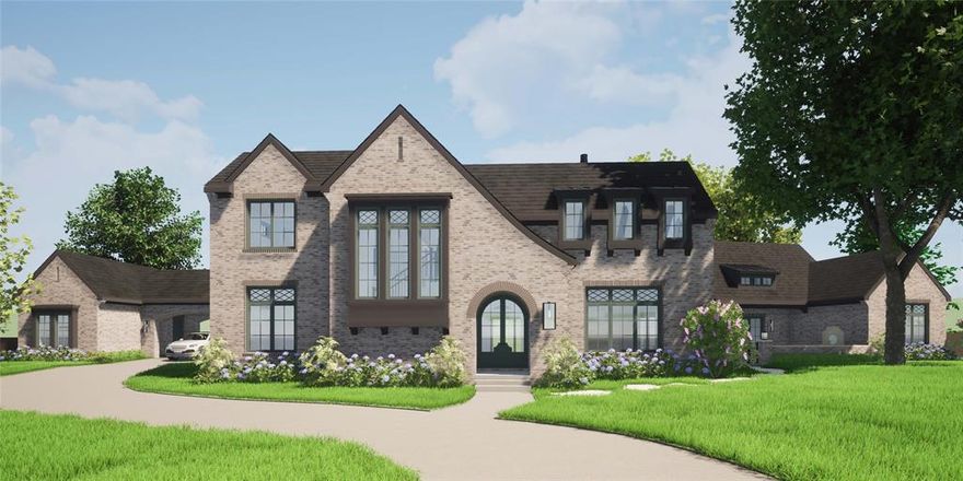 Discover the epitome of elegance in this stunning 6,500 sq. ft. luxury home, nestled on a private .68-acre lot in a serene cul-de-sac within an award-winning GCISD community. With 5 spacious bedrooms and 5 full baths plus 2 half baths, this residence is designed for both comfort and sophistication. Step inside to find a meticulously crafted interior showcasing designer finishes, including exquisite marble, luxurious quartzite, and warm white oak. The heart of the home features a gourmet kitchen equipped with a La Cornue range and high-end Thermador appliances, ideal for culinary enthusiasts. Enjoy seamless entertaining with a wet bar and a well-appointed prep kitchen, complemented by an outdoor kitchen for alfresco dining. This home also boasts a three-car garage with space for a car lift, ensuring ample room for your collection. The timeless brick Tudor exterior exudes classic charm while offering modern amenities for today’s lifestyle.
Scheduled for completion in Spring 2025