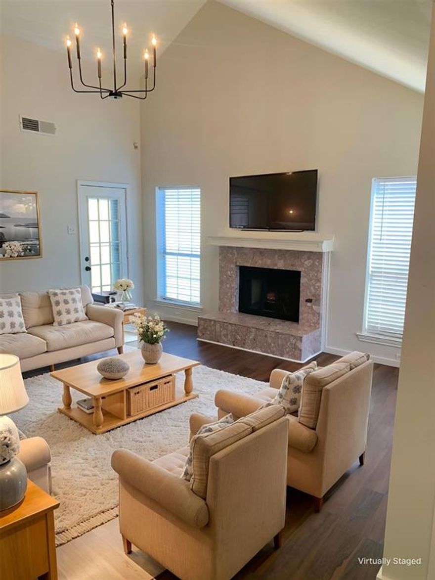 Discover this impeccably renovated 2-bedroom, 2-bathroom home in a desirable Dallas neighborhood. With meticulous attention to detail, this residence presents an ideal blend of style, comfort, and convenience, offering a wonderful opportunity for discerning buyers seeking a turn-key experience.  Step into an inviting open-concept living space that sets the tone for this expertly crafted interior. The living and dining areas boast luxury vinyl plank floors that extend throughout, complemented by abundant natural light. The kitchen is a culinary enthusiast's dream, showcasing sleek granite countertops, stainless steel appliances, and cabinetry that provides ample storage.  The private quarters feature a serene primary suite, complete with a beautifully updated en-suite bathroom. The second bedroom offers flexibility for guests or a home office, with easy access to the additional full bath, also newly remodeled with tasteful modern finishes.  Beyond the interiors, the exterior creates an inviting outdoor retreat. A fresh coat of paint enhances the home’s curb appeal, balancing perfectly with the recently installed privacy fence which provides both security and comfort. The 1-car garage is both practical and accessible, completing this enticing package.  This is more than just a house; it's your next home.