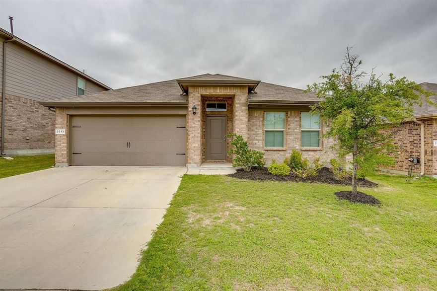 Take advantage of a rare opportunity to own this move-in ready West Fort Worth home featuring BOTH a 1% temporary interest rate buy down and $4,000 lender credit towards closing costs through our preferred lender and assumable solar panels that are already partially paid off — offering net-zero electric bills and significant monthly savings over the long run. Welcome to this beautifully maintained D.R. Horton home in the sought-after Highlands at Chapel Creek community. Built in 2020, this popular Starkville floor plan offers 4 bedrooms, 2 bathrooms, and an open-concept layout designed for comfortable everyday living and entertaining. The kitchen is the heart of the home with granite countertops, stainless steel appliances, a 5-burner gas range, walk-in pantry, abundant cabinetry, and a large island overlooking the living and dining spaces. Durable wood-look tile runs throughout the main living areas for style and easy maintenance. The split-bedroom layout provides added privacy, with a spacious primary suite featuring dual sinks, a large walk-in shower, and oversized walk-in closet. Enjoy the covered back patio, fenced backyard, Smart Home technology, tankless water heater, keyless entry, and full sprinkler system. Residents enjoy access to a community pool, cabana, playground, clubhouse, and walking trails — all conveniently located near Downtown Fort Worth, NAS JRB, shopping, dining, Lake Worth, and the Fort Worth Nature Center & Refuge. This home combines modern finishes, energy efficiency, and exceptional value all in one. Schedule your private showing today!