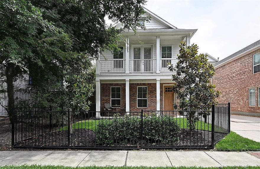 Welcome to this stylish two-story home in the heart of Dallas, where modern sophistication meets low-maintenance living. Built in 2021 and meticulously cared for, this energy-efficient home offers smart-home technology, contemporary finishes, and true single-family privacy. A charming landscaped entry, covered front porch, and rod iron fenced front yard provide rare outdoor space perfect for pets or relaxing outdoors. Inside, the first level features a welcoming entryway, two spacious secondary bedrooms connected by a sleek Jack-and-Jill bath, a generous under-stair storage closet, and direct access to the attached two-car garage. Upstairs, vaulted ceilings and abundant natural light enhance the open-concept design, seamlessly connecting the living, dining, and kitchen areas. The chef-inspired kitchen showcases quartz countertops, modern cabinetry, stainless steel appliances, and an oversized island ideal for entertaining. Step onto the private balcony to enjoy morning coffee or evening sunsets, then retreat to the luxurious primary suite featuring a spa-like bath and generous walk-in closet. Advanced smart-home features and exceptional energy efficiency provide comfort, convenience, and eco-friendly living. With no shared walls and a low HOA that includes front yard maintenance and professional management, this home delivers a true lock-and-leave lifestyle without compromise. Ideally located in one of Dallas’ most convenient and vibrant areas, this home places you just minutes from Lower Greenville, Knox-Henderson, Deep Ellum, Downtown Dallas, White Rock Lake, and Uptown. Enjoy quick access to some of the city’s best dining, nightlife, shopping, and entertainment destinations, along with nearby parks, trails, and outdoor recreation. Commuting is effortless with easy access to major highways including US-75, I-30, and I-635, connecting you to the entire DFW Metroplex while keeping you close to the energy and excitement of East Dallas living.