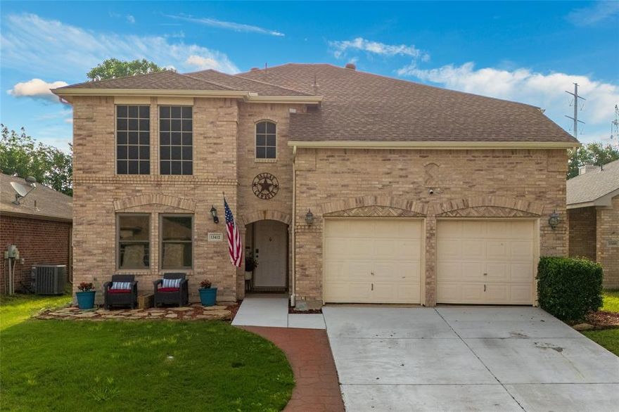 Welcome home to this open and spacious four bedroom in Northwest ISD! Downstairs living room features fireplace for cozy evenings. Kitchen is bright with plenty of cabinet space, granite counter tops, island and walk-in pantry. Breakfast area plus formal dining. Home office downstairs. Large primary bedroom upstairs has walk-in closet and recently updated bathroom. This home offers a loft for play or entertaining, and big secondary bedrooms upstairs. Find yourself in the backyard BBQing and relaxing while enjoying plenty of space for kids and pets. Shed for storage. Easy walk to park and Hughes Elementary! HVAC 2024. Drive way replaced Aug 2025. Easy access to Hwy 170, Hwy 114 and I-35. Listing agent is related to seller.