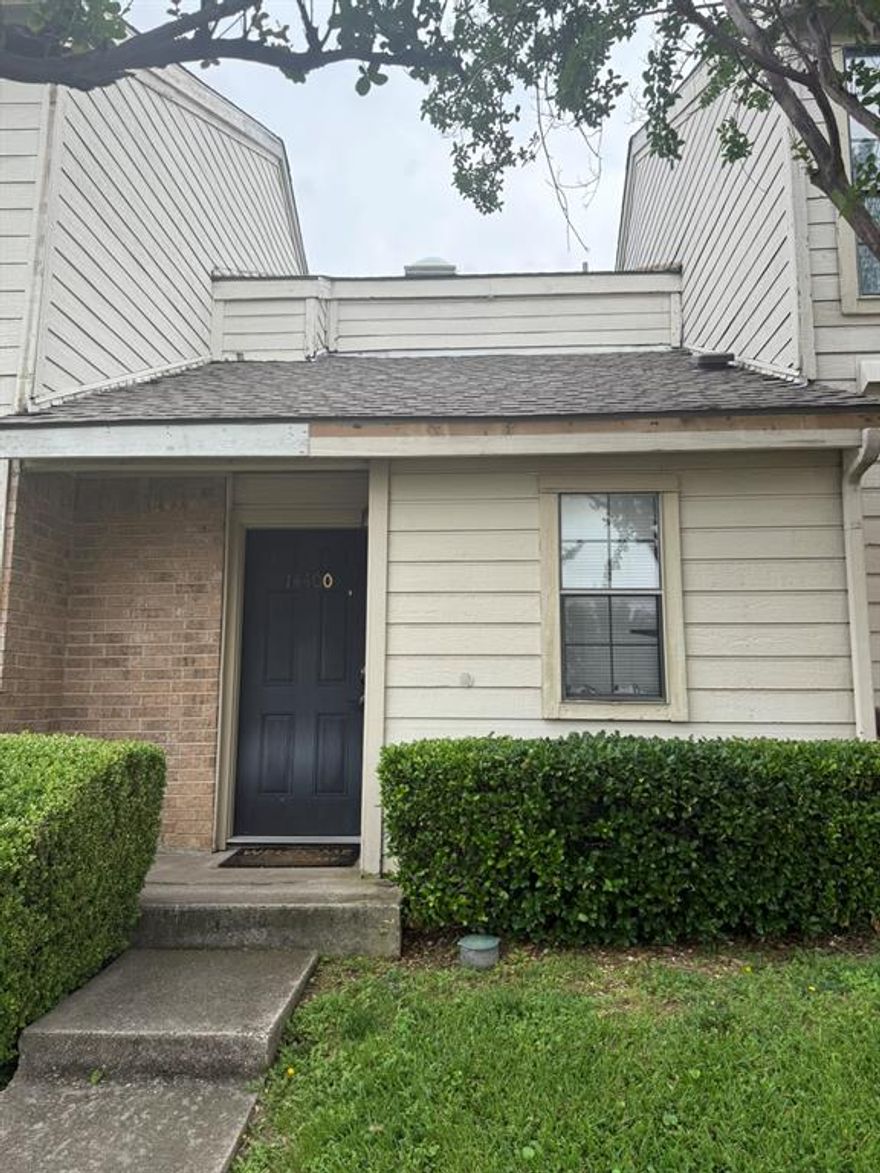 Discover the perfect blend of comfort and style in this recently renovated two-story condo, located in the vibrant Addison & Farmers Branch area. Ready for you to move in and make it your own!

The first floor flows seamlessly from the kitchen to the dining and living areas, with easy access to the private back patio. Freshly painted walls and elegant marble tiles create a welcoming atmosphere throughout.
The kitchen features upgraded appliances, including a brand-new fridge and microwave, along with a conveniently placed washer and dryer at the end of the space—ideal for both cooking and entertaining.
Upstairs, the cozy bedroom offers a private retreat with access to a balcony—perfect for enjoying your morning coffee or evening relaxation. The full bathroom is beautifully designed, adding to the condo's appeal.
Additional features include two AC units, one of which has been recently replaced, and ample closet space throughout the property. The condo also offers access to a private patio, providing a peaceful outdoor escape.

As part of a well-maintained HOA, enjoy community amenities such as a refreshing pool, private covered parking, and a low-maintenance environment.
Located in the heart of North Dallas, this condo places you minutes away from a wealth of dining, shopping, and entertainment options. With convenient access to the 635 highway, tollway, and George Bush Highway, it offers an unparalleled location for both work and leisure.

Don’t miss out on this opportunity—schedule your showing today and see all this condo has to offer!