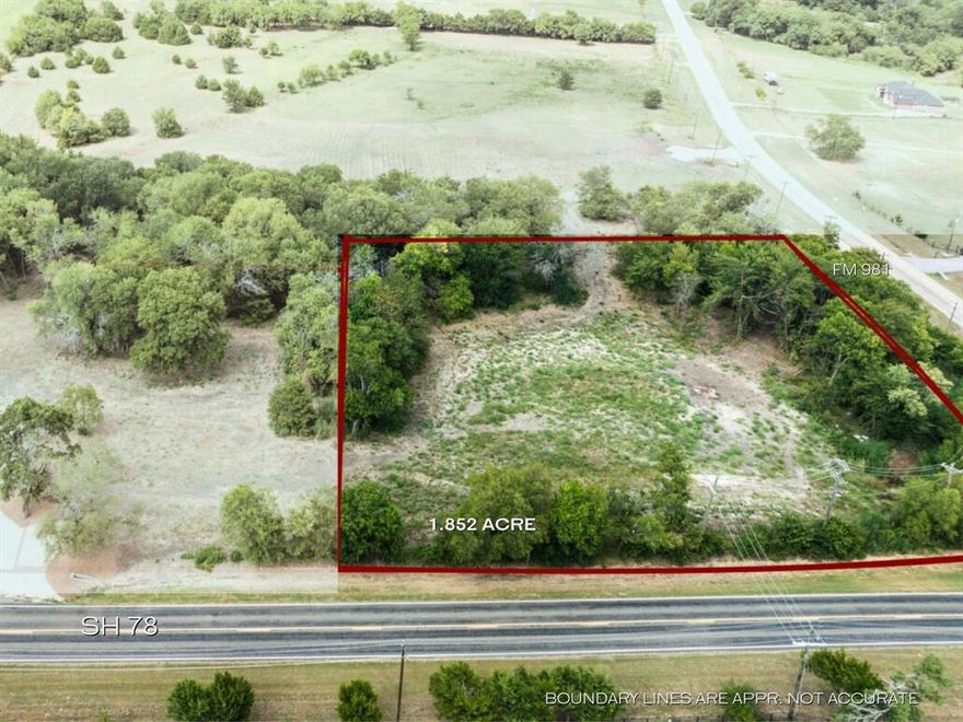 Have a dream home floorplan and a builder, just waiting on the perfect lot to build? Imagine your custom beauty on this stunning 1.85 acre corner lot. Natural privacy in this pretty build site is created by a welcomed tree line. Culvert and shared driveway are both in, you get a head start on the opportunity to build quicker! Located within high performing Leonard ISD, the historic downtown square is home to festivals, the Leonard Picnic Event is billed as the oldest picnic in Texas, just celebrated it's 146th year. This land is in a convenient location near SH 121 and Hwy 69 and  approx. 1 hour N of Dallas & DFW Airport. Minutes to shopping, and restaurants, appr. 25 mins to Melissa - home of new HEB. Located in booming Fannin County, the newly opened Bois D'arc Lake is the area's latest tourism attraction. 1 of 3 lots currently offered, come check out the lot, the community, you may have just found your way home!