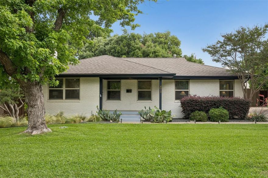 Beautifully renovated ranch with modern updates in the heart of Midway Hollow! Nestled on one of the neighborhood’s most desirable streets, this move-in-ready 3-bedroom, 2-bath home offers a light-filled and functional layout designed for both everyday living and effortless entertaining. The kitchen features sleek cabinetry, stainless steel appliances, and gas cooktop, seamlessly flowing into the designated dining areas. A private primary suite with renovated ensuite bath provides a peaceful retreat, while two additional bedrooms offer flexibility for guests, a home office, or growing households. Situated on a spacious lot which offers endless potential with drought-tolerant landscaping, a storage shed, and ample space for outdoor living, or future expansion. The detached two-car garage adds convenience and functionality with additional storage space. Ideally located with easy access to Central Market, private schools, retail, dining, and major roads.