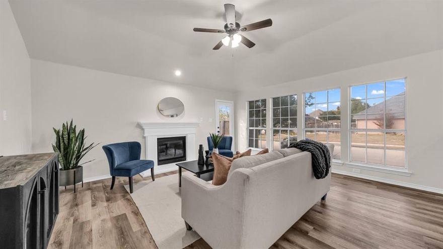 Welcome home to this beautifully remodeled 4 bedroom, 2 bathroom home on a 7,140 sqft Corner Lot in the highly desirable Keller ISD! This home has been thoughtfully upgraded just for you! Tucked away in a quiet community and established neighborhood, this home has everything you have been waiting for. It boasts two spacious living areas, one of which features a stylish and cozy fireplace that will warm up the whole family this winter season. Your sleek and modern Kitchen features granite countertops, luxury vinyl plank throughout, stainless steel appliances and a view into your main living area. Enjoy your large master bedroom that includes a private bathroom that boasts gorgeous modern finishes, a spacious walk-in shower and plenty of closet space. This home has been tastefully updated and includes new carpet in all rooms, fresh interior paint, new fixtures throughout, modern hardware throughout and much much more!! All of this and more, is conveniently located close to schools, shopping, and major roads. Reach out to your favorite agent and book your showing today. This one will not last long!