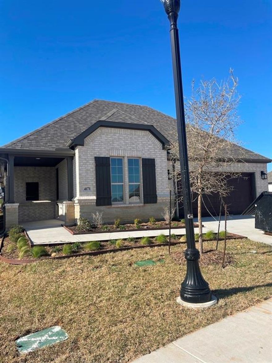 MLS# 21213672 - Built by Ladera Living - Apr 2026 completion! ~ Beautiful single-story home in the sought-after Ladera Living community in Prosper! This 2-bedroom, 2-bath home offers 2,089 sq. ft. of thoughtfully designed living space, perfect for comfort and convenience. The open-concept layout features a spacious living area, dedicated dining room, and a private study—ideal for a home office or flex space. Enjoy outdoor living with a welcoming front porch and covered rear patio, perfect for relaxing or entertaining. The 2-car garage provides ample storage, and the low-maintenance design supports a lock-and-leave lifestyle. Located in a vibrant 55+ active adult community with exceptional amenities and a convenient Prosper location.