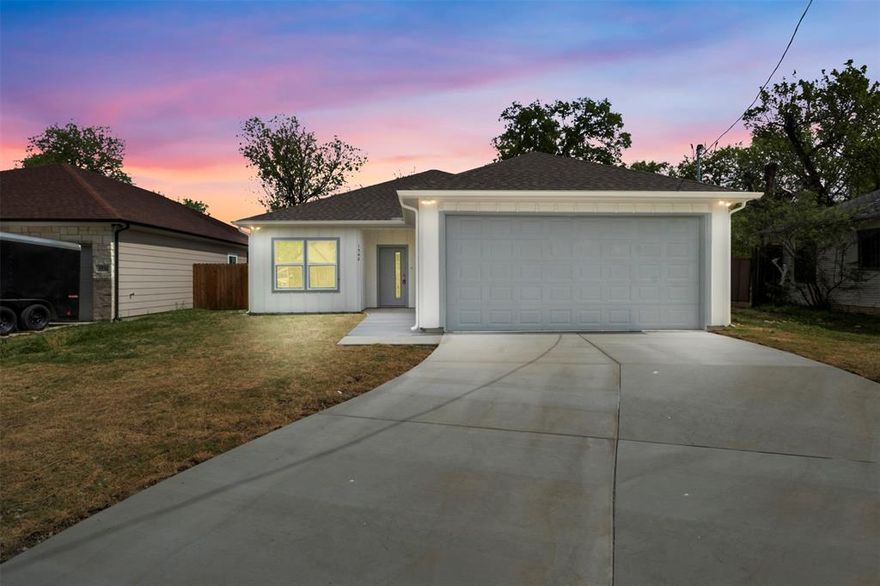 This beautifully crafted new construction home features 3 spacious bedrooms, 2 full baths, and a thoughtfully designed open-concept layout creating a seamless flow, highlighted by a stunning kitchen with a large island, custom cabinetry, and plenty of space for gathering and entertaining. Tile flooring adds modern appeal, while the spacious primary suite offers a private retreat with an ensuite bath featuring dual sinks for added comfort and convenience. Enjoy the practicality of a designated laundry room, attached 2-car garage, and all appliances included—making move-in simple. Quality craftsmanship, modern finishes, and a well-designed layout make this home one you’ll want to see in person.