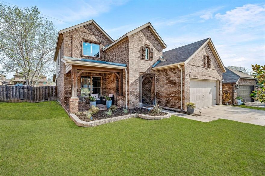 This stunningly remodeled 4-bedroom, 2.5-bathroom home blends comfort and luxury, offering ultimate privacy with no direct neighbors behind. The home has been extensively upgraded, including fully renovated bathrooms and a brand NEW ROOF to be installed before closing. The kitchen boasts sleek stainless-steel appliances, elegant granite countertops, and generous storage space, while the spacious living room features a cozy fireplace with picturesque views of the backyard and patio. A versatile office on the main floor can easily serve as a formal dining room or a workspace. Upstairs, enjoy a large game room connected to a media room, perfect for entertaining. Additional features include fresh paint, new window treatments, modern lighting, and custom shelving throughout. Outside, the extended covered patio overlooks a tranquil, private backyard. The HOA provides fantastic amenities, including walking trails, pools, a clubhouse, a park, a boat dock, a fishing dock, and a dog park. And don’t forget the spectacular 4th of July fireworks show, best viewed from your own driveway! ATT Fiber Internet is being installed, and the home comes with a security system and cameras. Please refer to the transaction desk for a full list of upgrades. Located in a top-rated school district, this home is truly move-in ready and ready for you to call it your own.