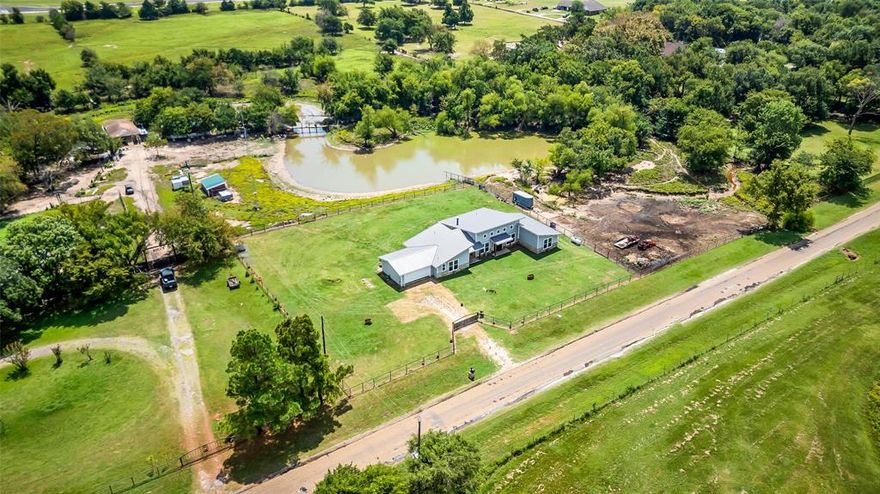 Rare Barndominium-Style Modern Farmhouse on 10 Acres with Pond Access — Plus Option to Purchase a Second Home & Nearly 8 Additional Acres in Wills Point, TX. Discover a truly unique opportunity to own a barndominium-style modern farmhouse for sale in Wills Point, Texas, offering privacy, versatility, and future potential just 50 miles from Dallas. This property currently sits on 10 beautiful acres with private pond access and includes the option to purchase a second home along with just under 8 additional acres, making it ideal for multi-generational living, investment, or expansion. From the moment you arrive through the electric gated entry, you’ll appreciate the peaceful country setting and thoughtful design. Inside, the home features an open-concept layout with stained concrete floors, vaulted ceilings, and a stunning stone fireplace that anchors the living space. The kitchen, dining, and living areas flow seamlessly, perfect for everyday living, entertaining, or hosting family and friends. The oversized primary suite serves as a private retreat with a freestanding claw-foot soaking tub, large walk-in shower, and spacious walk-in closet. Two additional bedrooms provide flexibility for guests, a home office, or creative spaces. Step outside to the covered porch and enjoy tranquil sunrise views overlooking the pond. The expansive acreage offers endless possibilities—horses, gardening, ATVs, recreation, or creating the homestead you’ve always wanted. Located in Wills Point, this property delivers the perfect balance of peaceful country living with convenient access to the Dallas metroplex. Whether you’re searching for a primary residence, weekend retreat, income-producing opportunity, or property with room to grow, this modern farmhouse checks every box. Properties offering acreage, pond access, gated privacy, and expansion potential are increasingly rare, come check it out today!